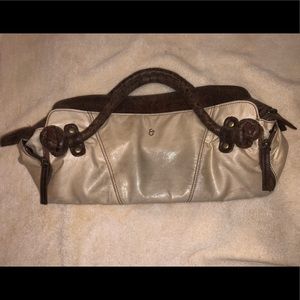 Matt & Nat Cream and Brown Vegan Leather Handbag